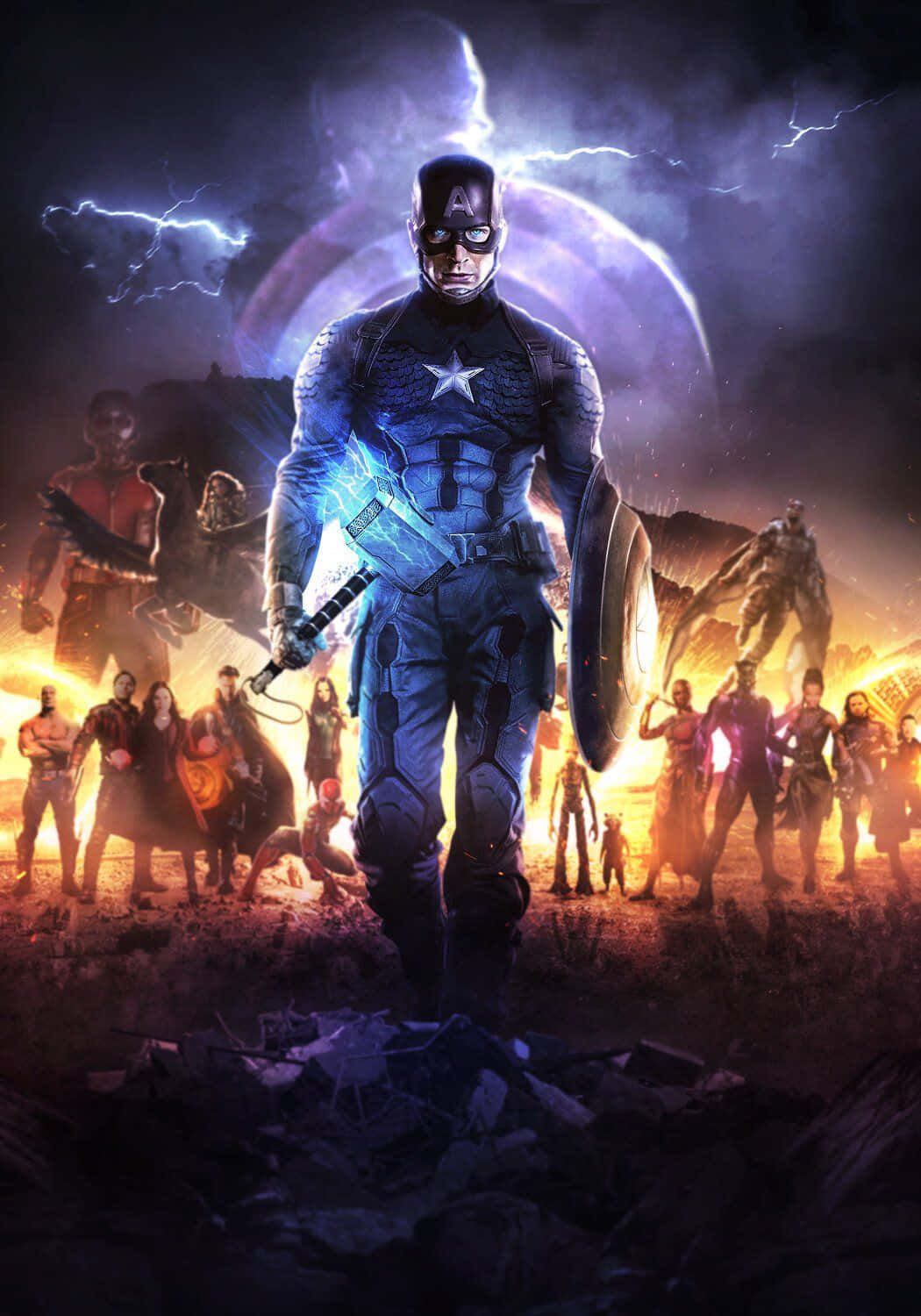 Avengers Assemble With Captain America Worthy Wallpaper