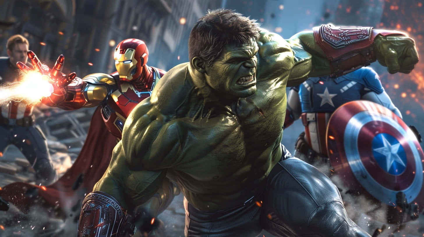 Avengers Battle Charge Wallpaper