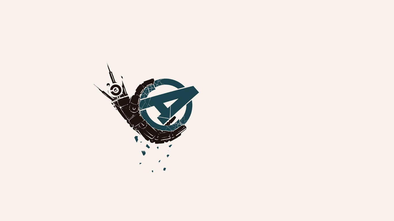 Avengers Logo In Iron Hand Wallpaper