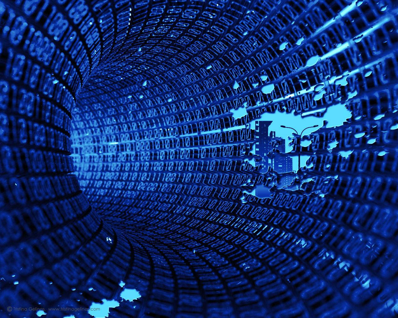 Avid Blue Cybertunnel Wallpaper