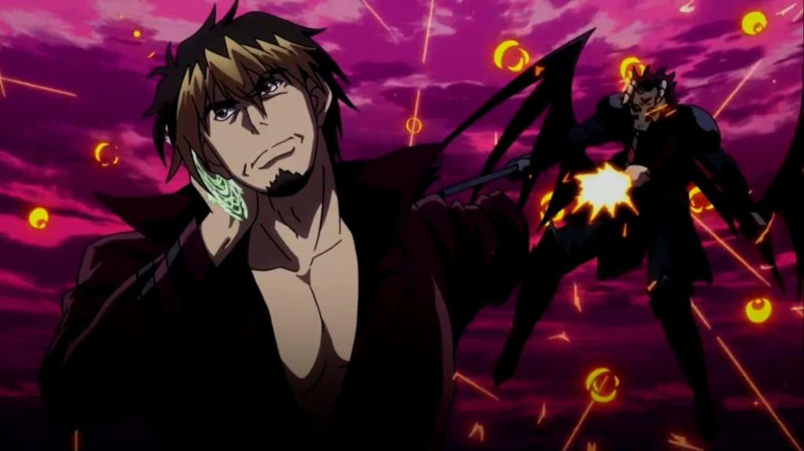 Azazel From Highschool Dxd In Intense Battle Pose Wallpaper