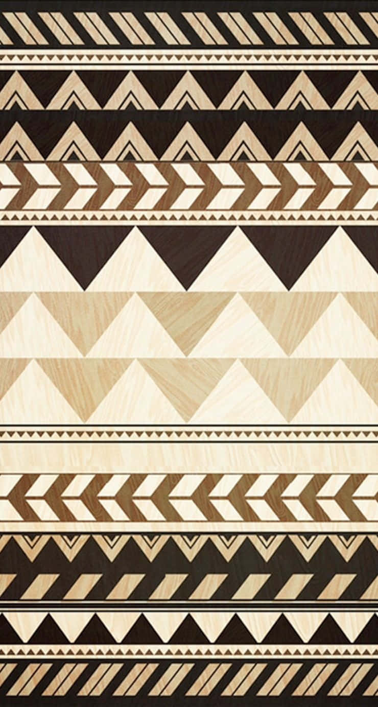 Aztec Pattern Geometric Design Wallpaper