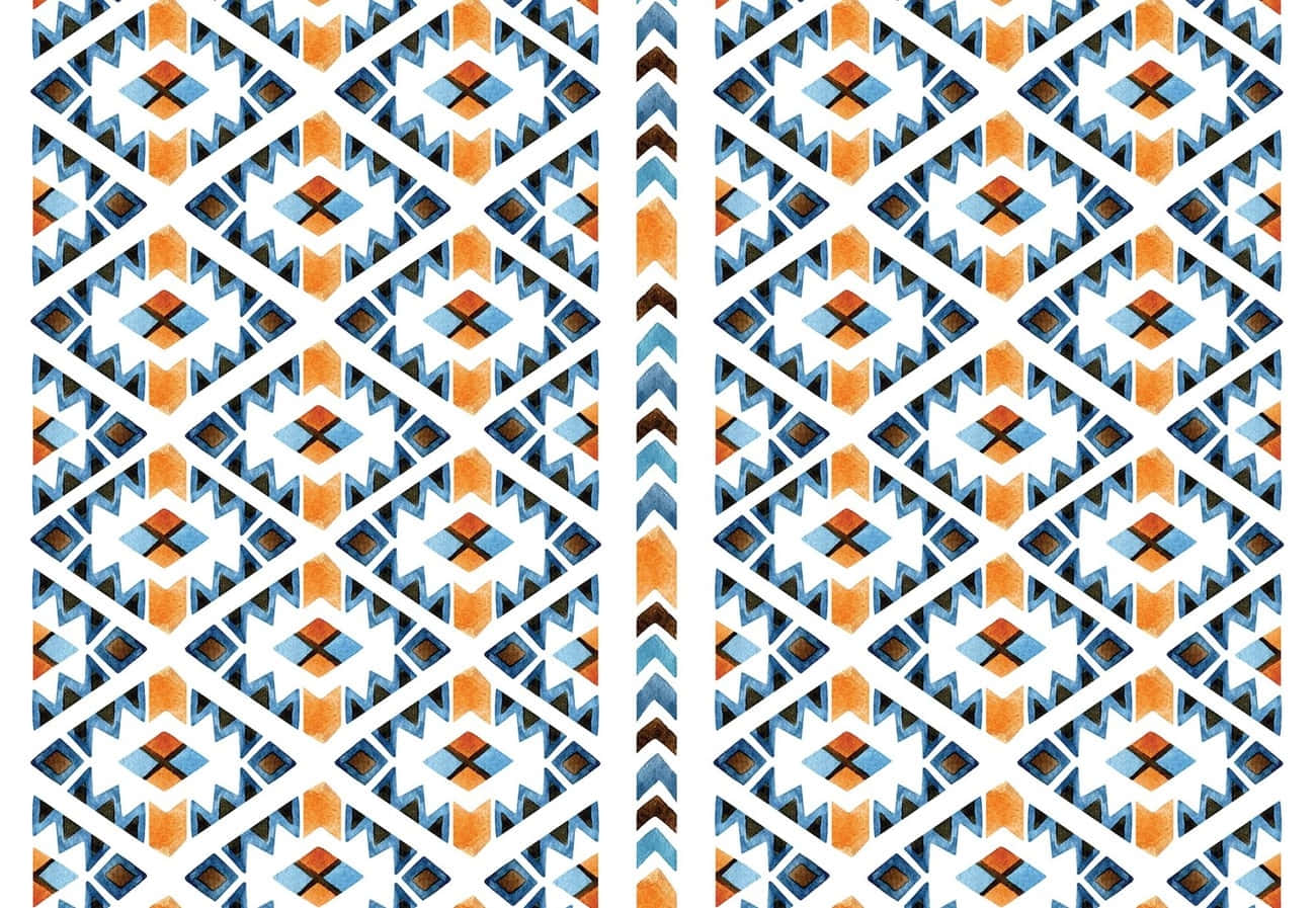 Aztec Pattern Geometric Design Wallpaper