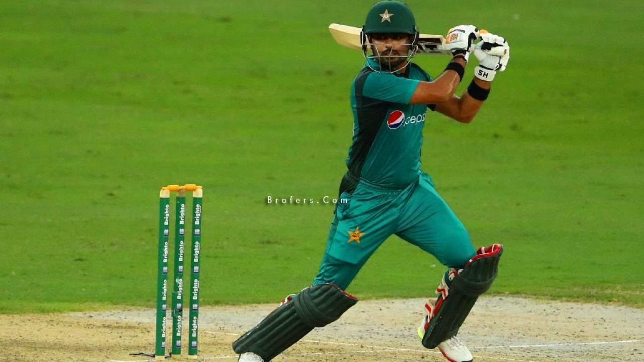 Babar Azam In Cricket Field Wallpaper