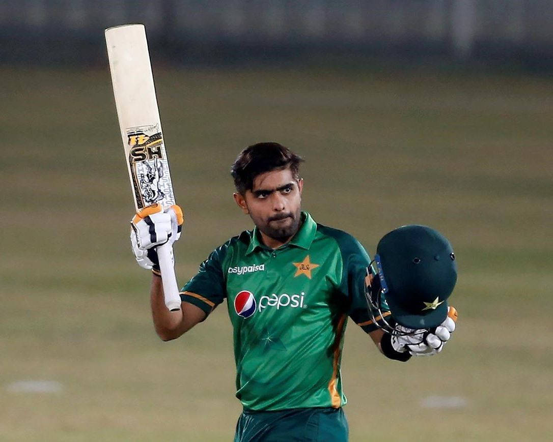 Babar Azam With Bat And Helmet Wallpaper