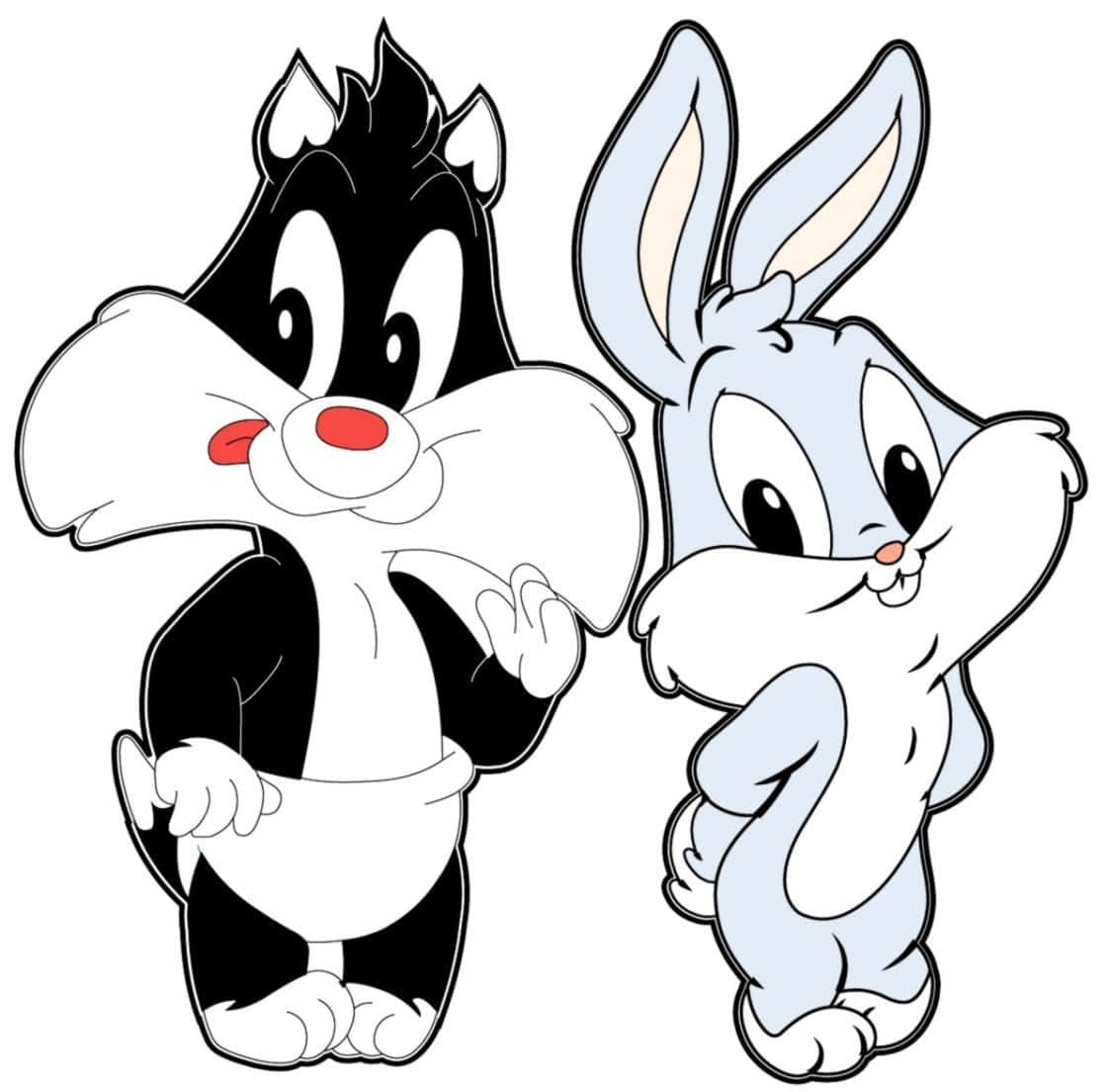 Baby Cool Bugs Bunny & Sylvester Cat Wallpaper