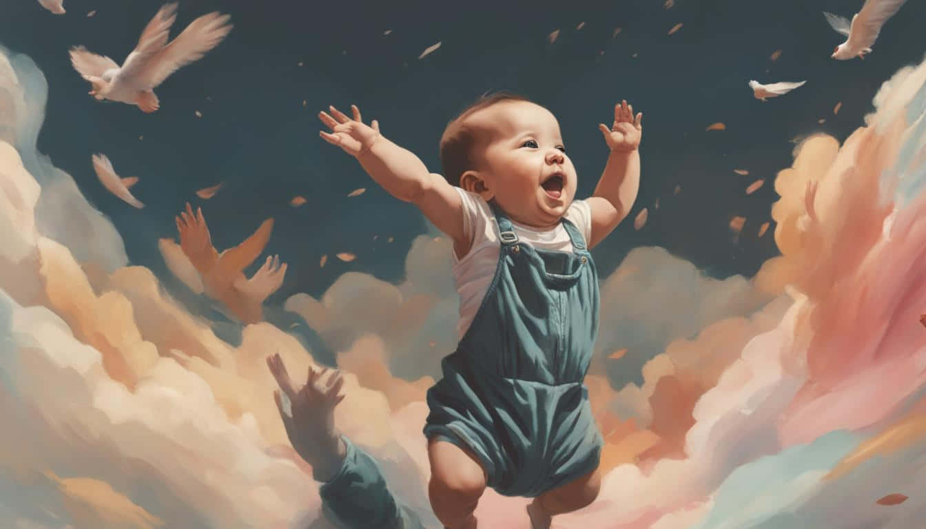 Baby Joyful Flight Wallpaper