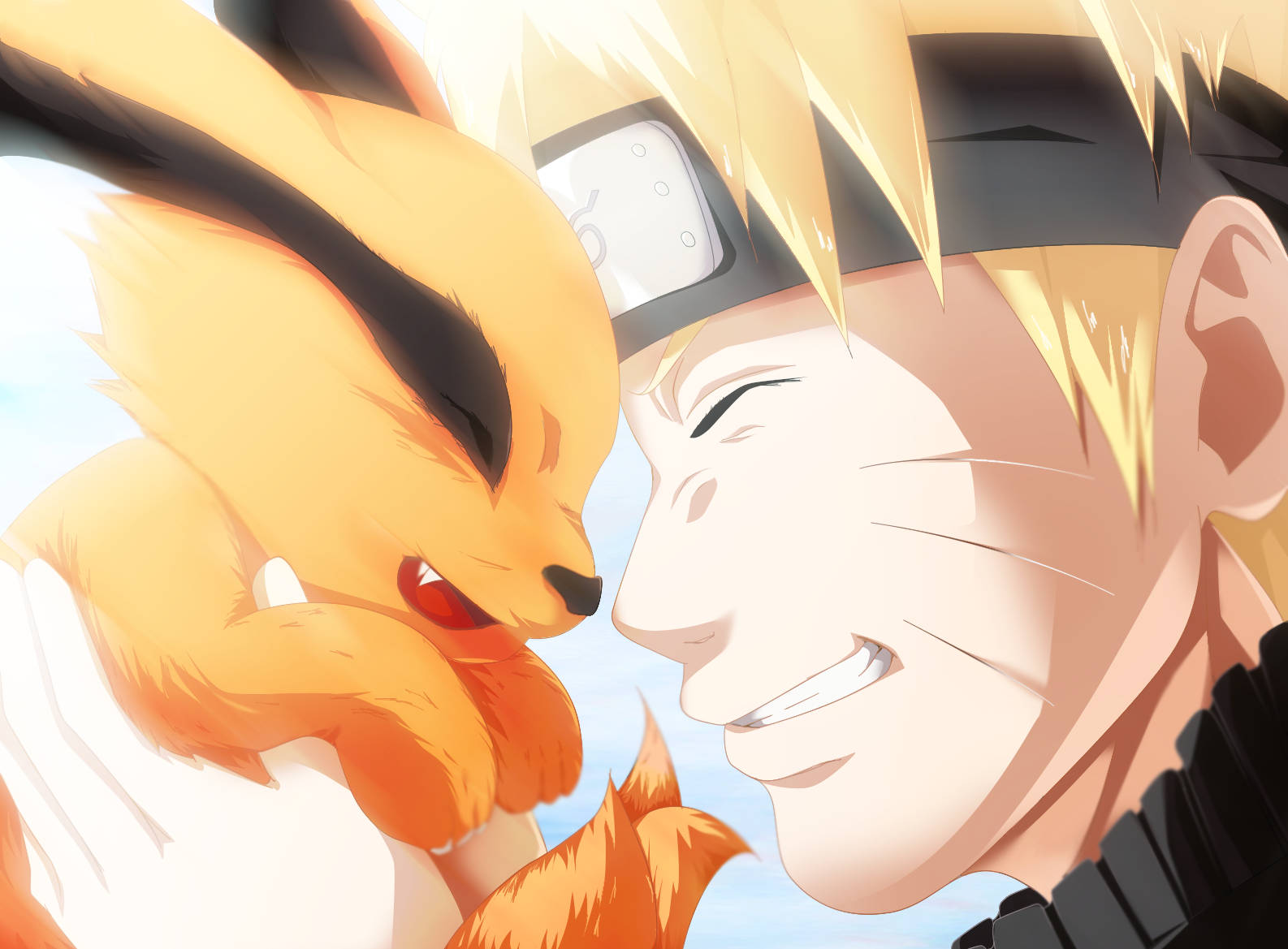 Baby Kurama And Naruto Hd Wallpaper