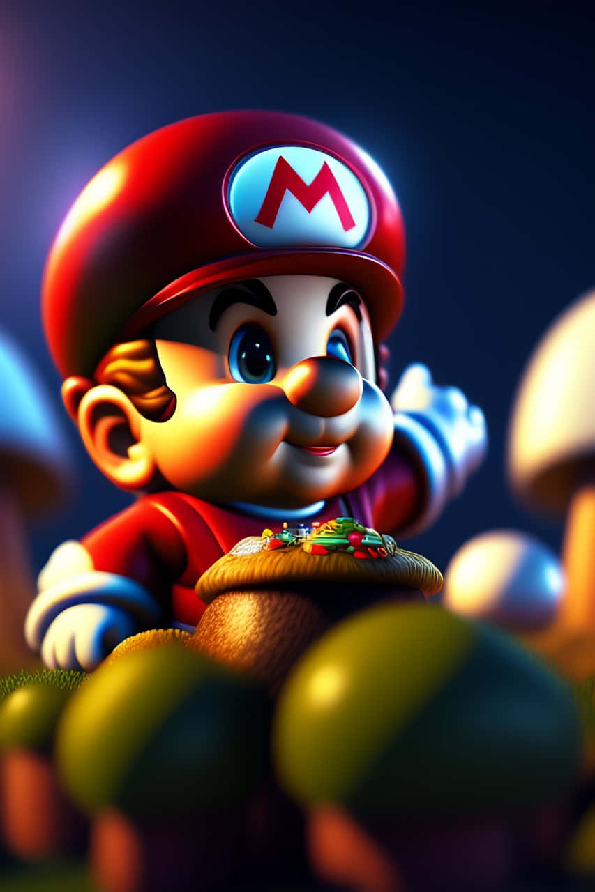 Baby Mario Adventurous Glow Wallpaper