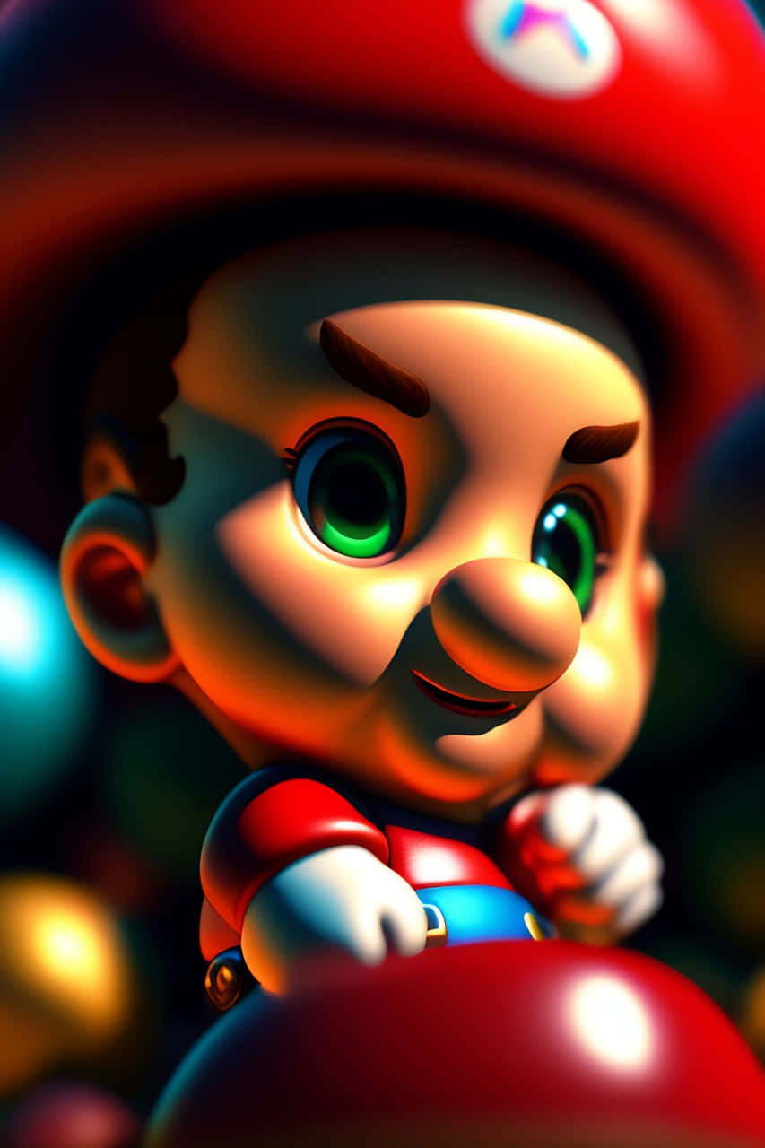 Baby Mario Close Up Wallpaper