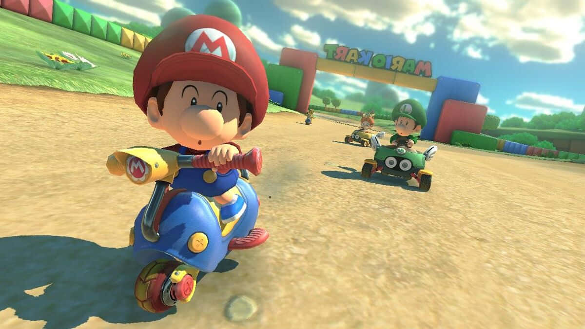 Baby Mario Kart Race Lead Wallpaper