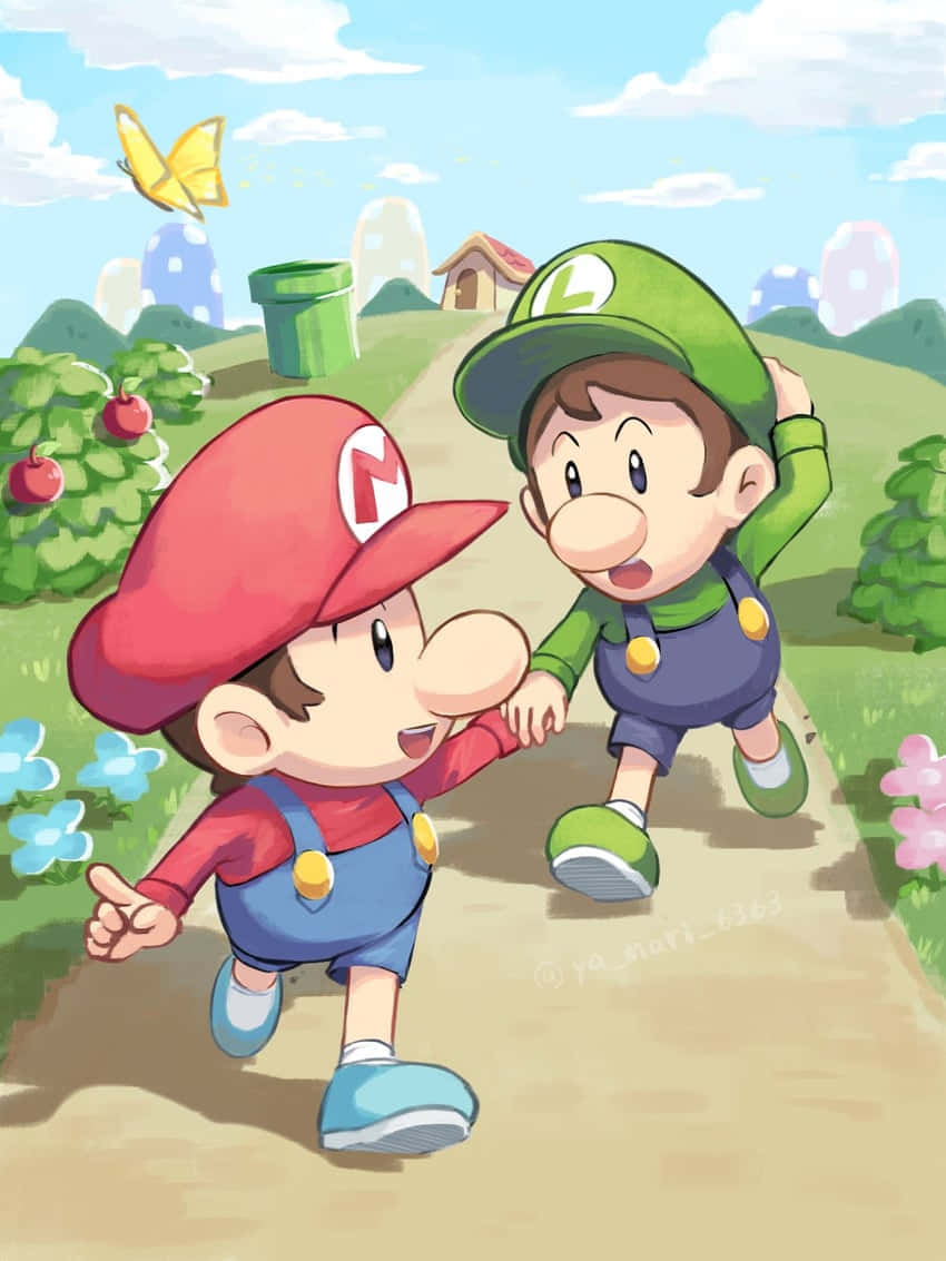 Baby Mario Luigi Adventure Wallpaper