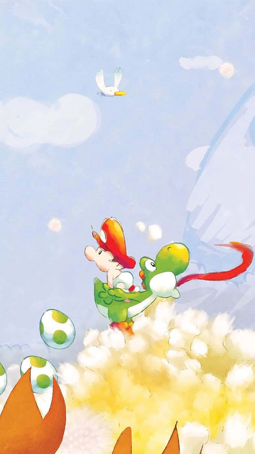 Baby Marioand Yoshi Adventure Wallpaper