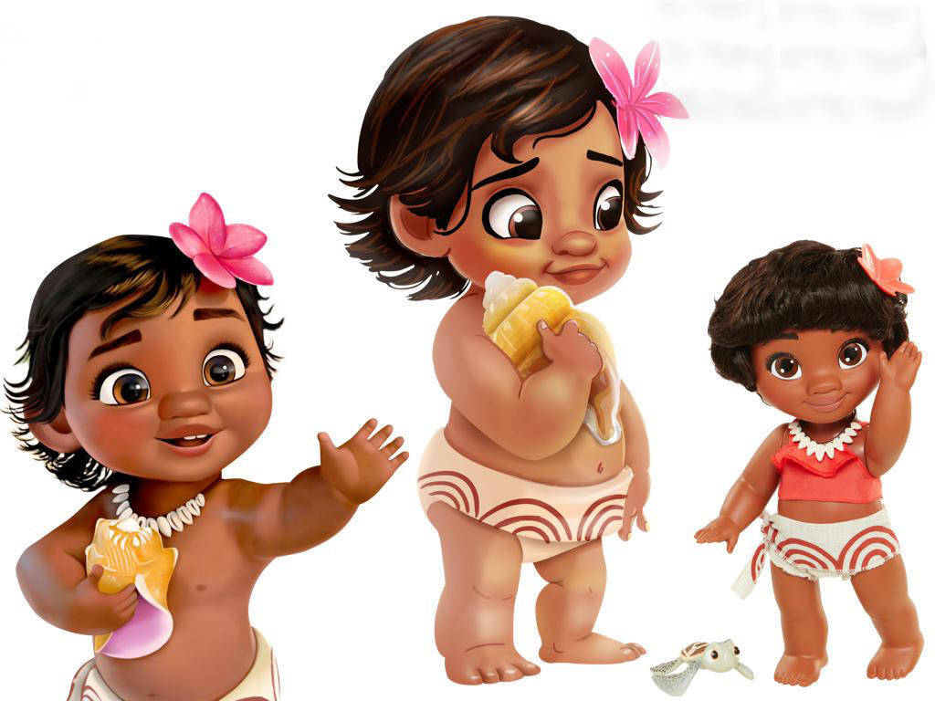 Baby Moana Photo Montage Wallpaper