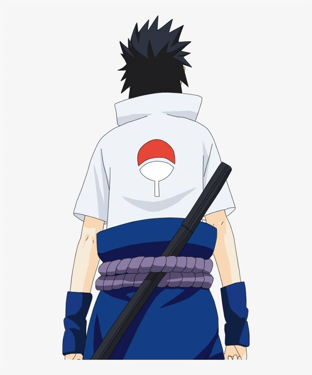 Back View Uchiha Sasuke Naruto Iphone Wallpaper