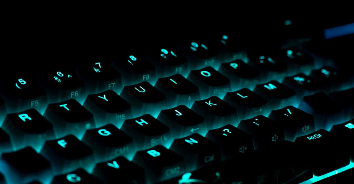 Backlit Gaming Keyboard Night View Wallpaper