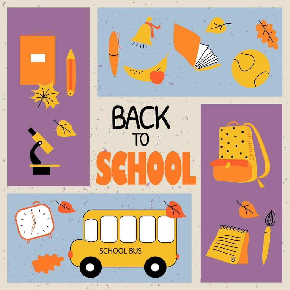 Backto School Aesthetic Collage Wallpaper