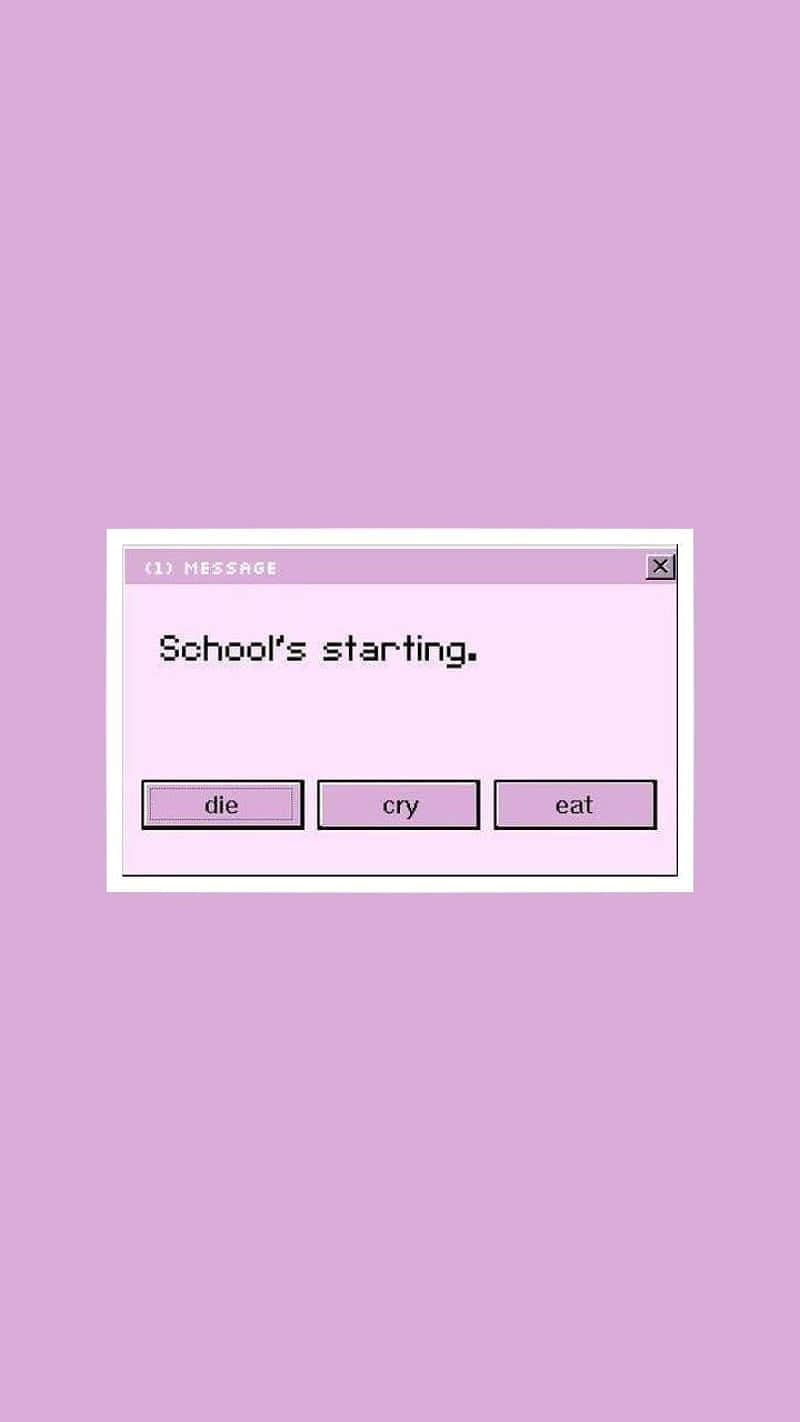 Backto School Emotions Retro Computer Popup Wallpaper