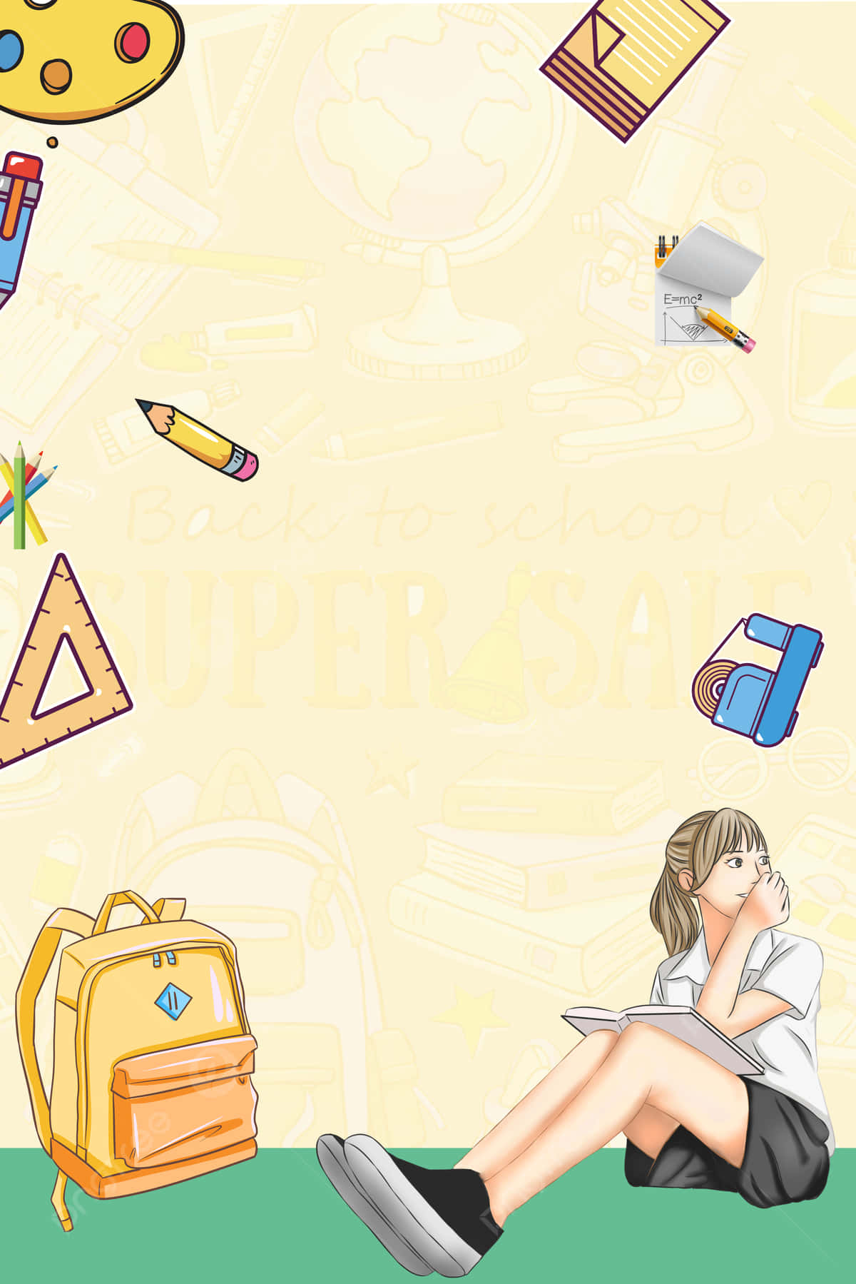 Backto School Sale Aesthetic Wallpaper