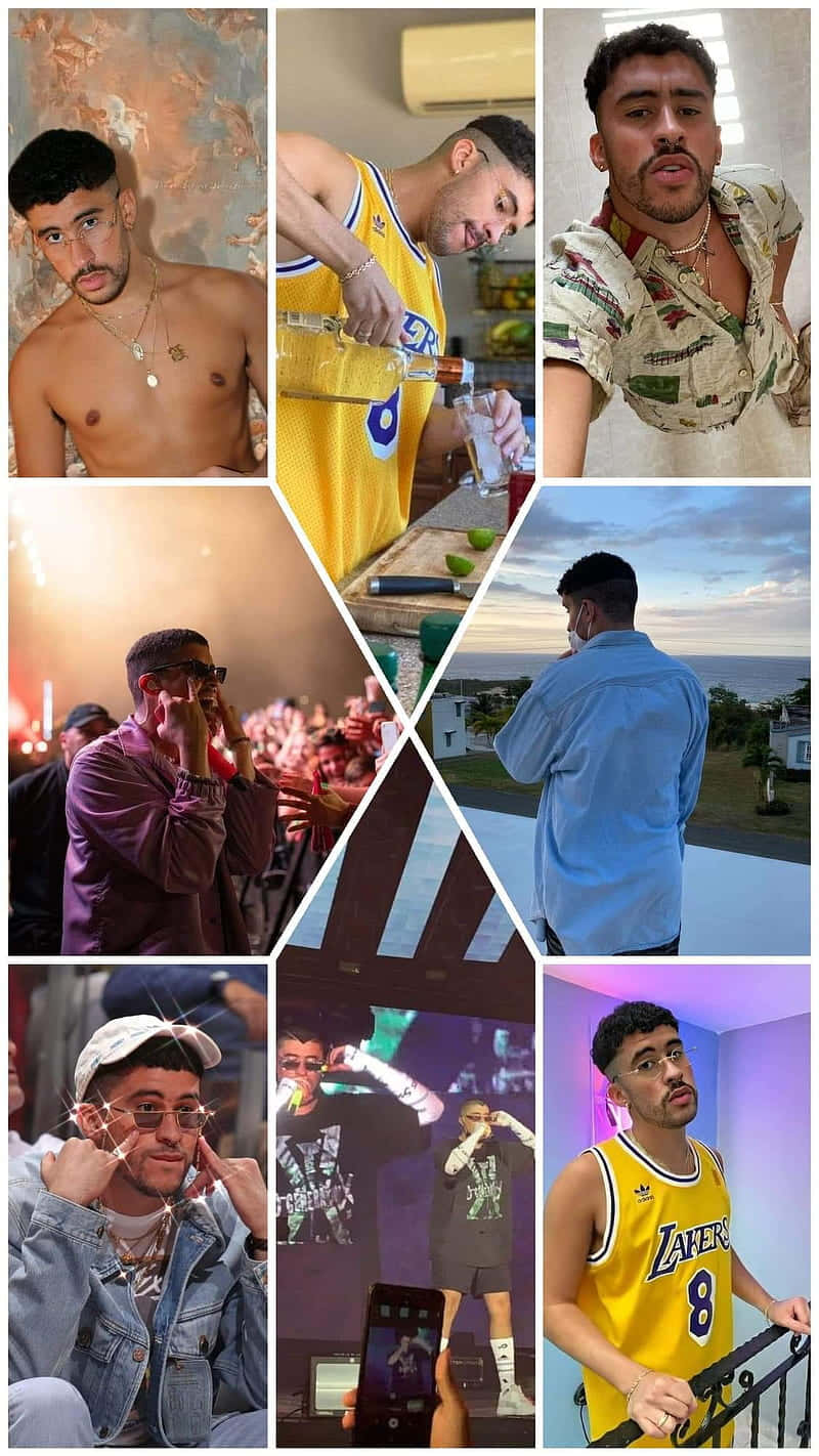 Bad Bunny Aesthetic Collage.jpg Wallpaper