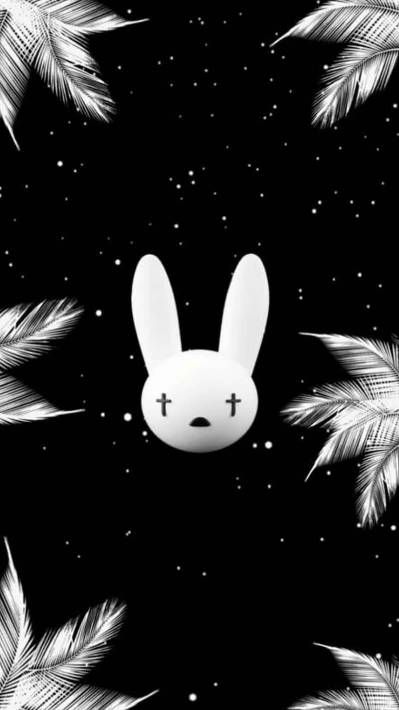 Bad Bunny Blackand White Aesthetic Wallpaper Wallpaper