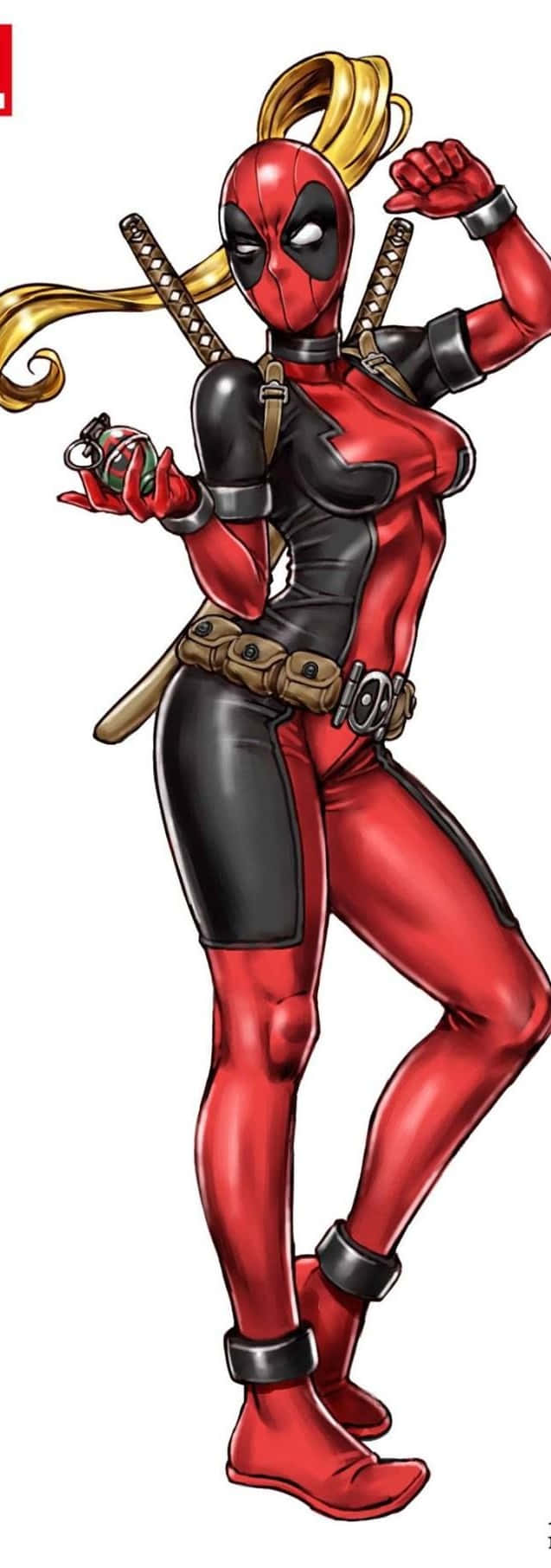 Badass Lady Deadpool In Action Wallpaper