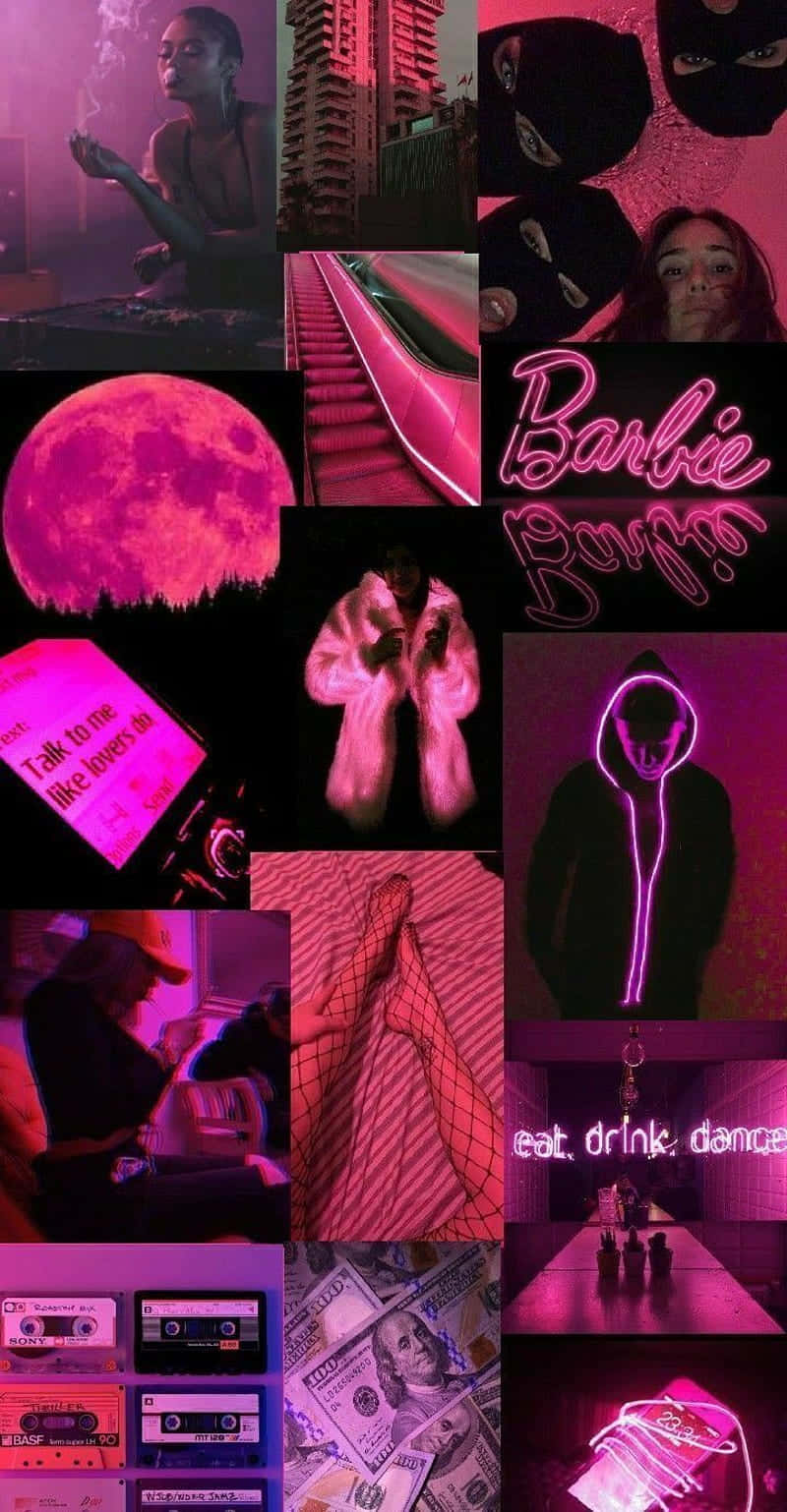 Baddie Barbie Aesthetic Collage Wallpaper