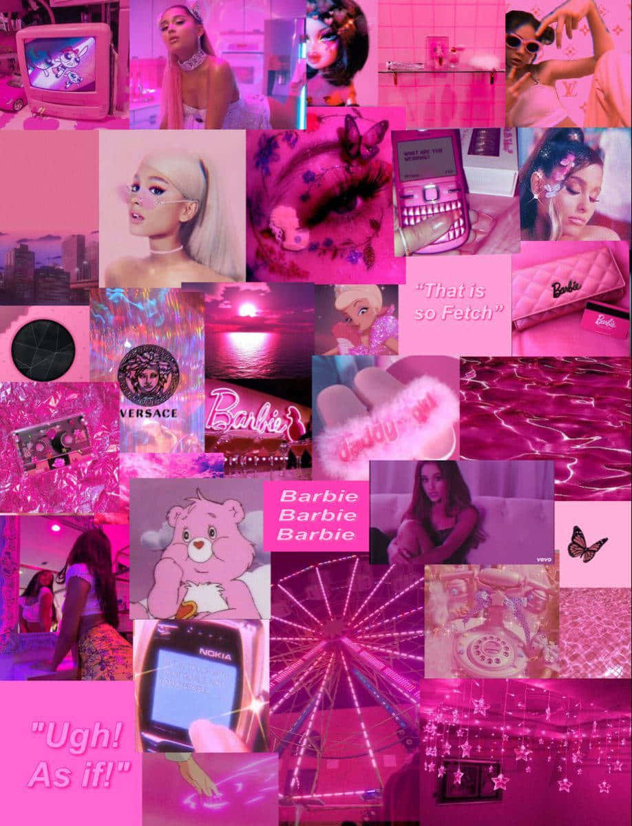 Baddie Barbie Aesthetic Collage Wallpaper