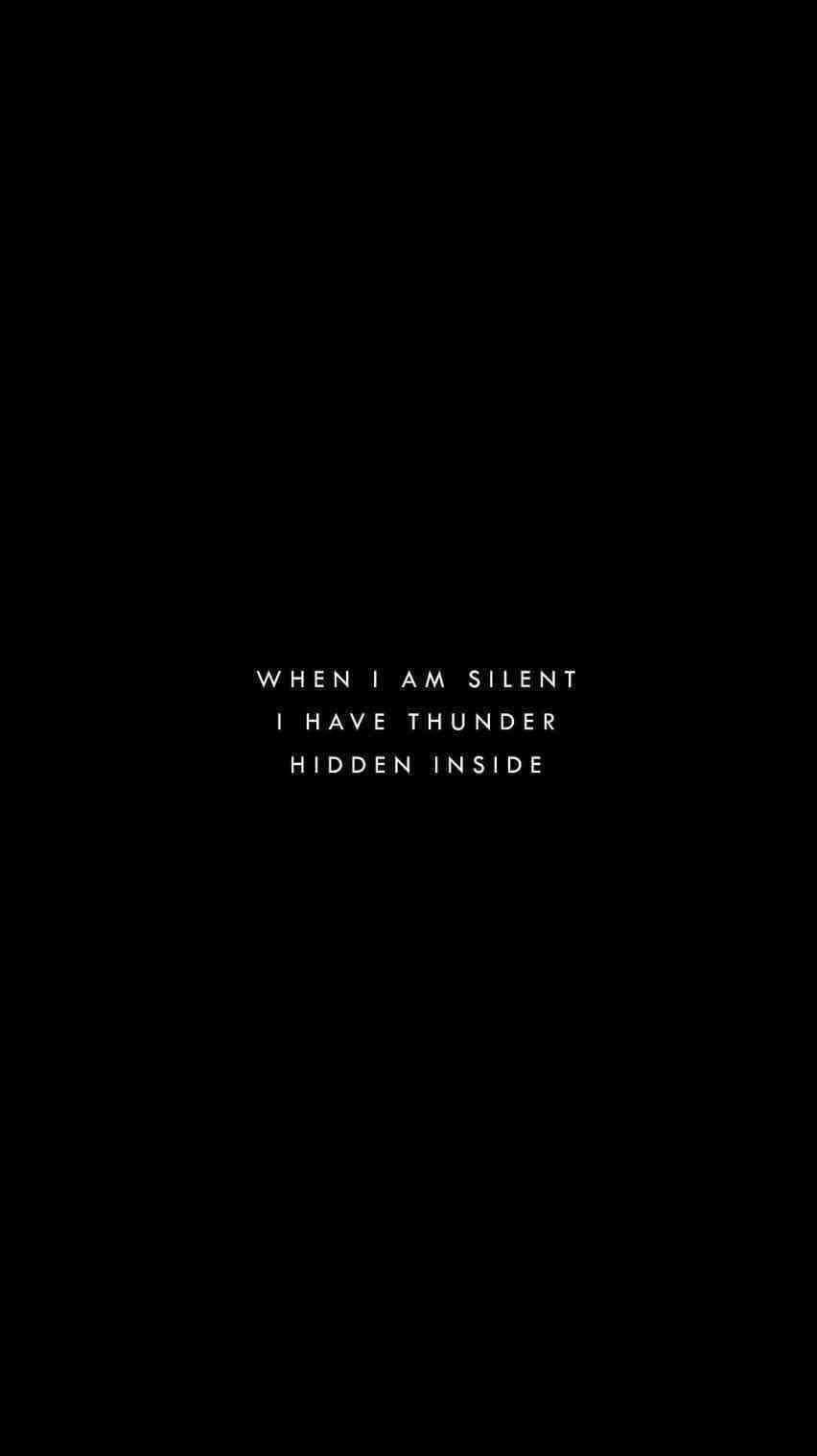 Baddie Hidden Thunder Quote Iphone Wallpaper