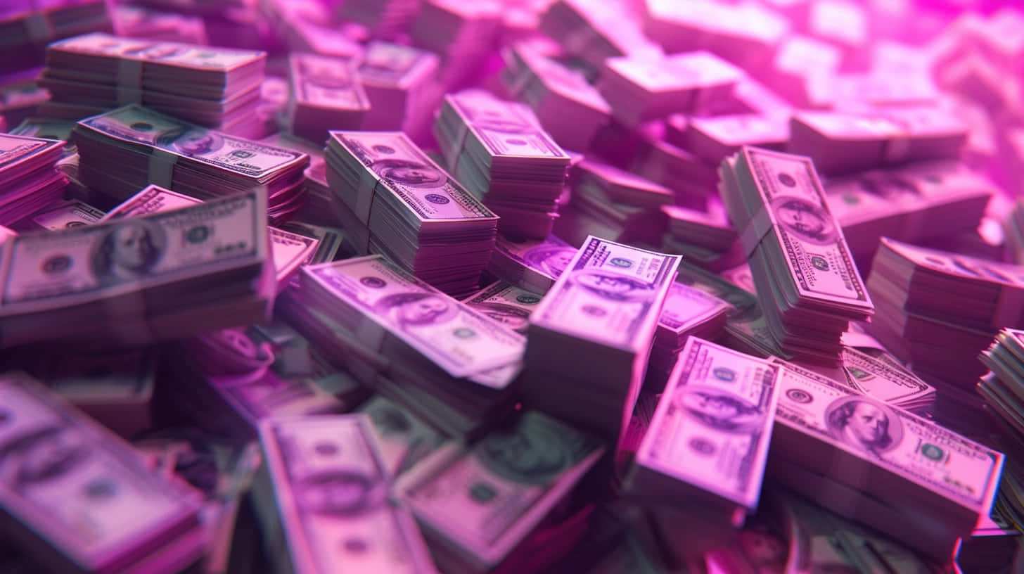 Baddie Money Aesthetic Pink Hue Wallpaper