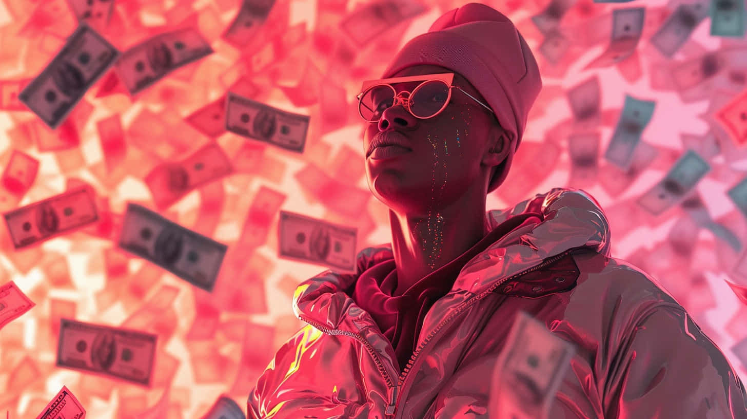 Baddie Money Aesthetic Power Pose Wallpaper