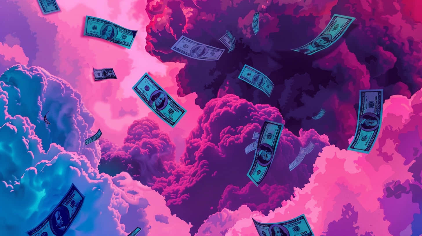 Baddie Money Clouds Aesthetic.jpg Wallpaper