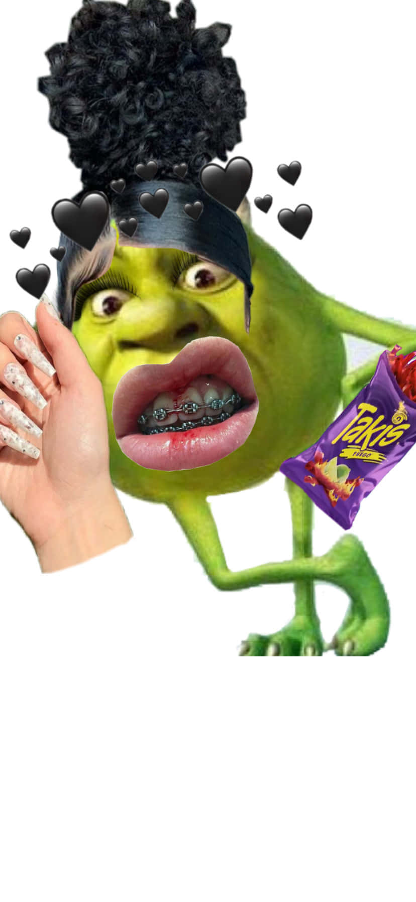 Baddie_ Shrek_with_ Takis_and_ Bling Wallpaper