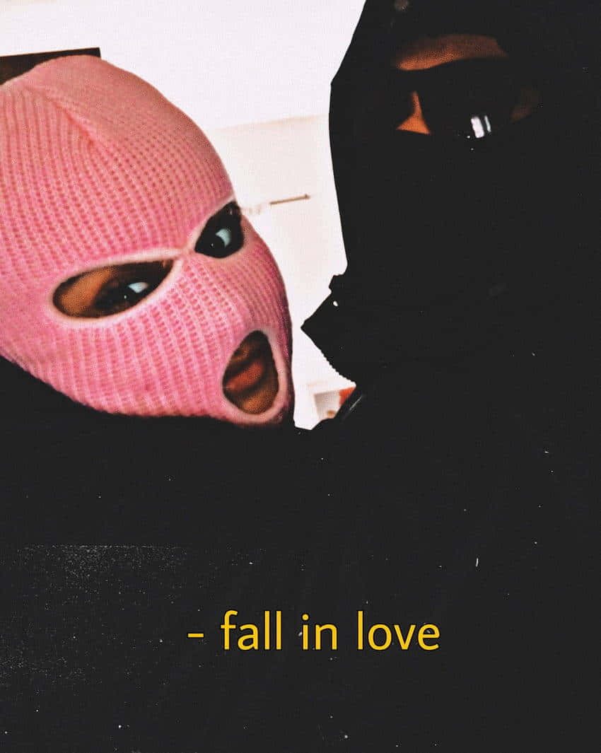 Baddie Ski Mask Couple Aesthetic Wallpaper