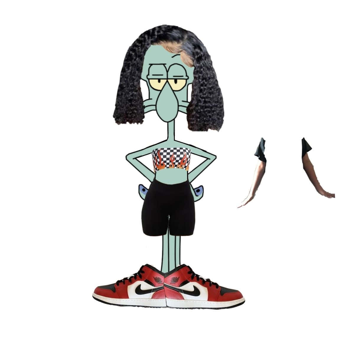 Baddie Squidward Meme Fashion Pose Wallpaper