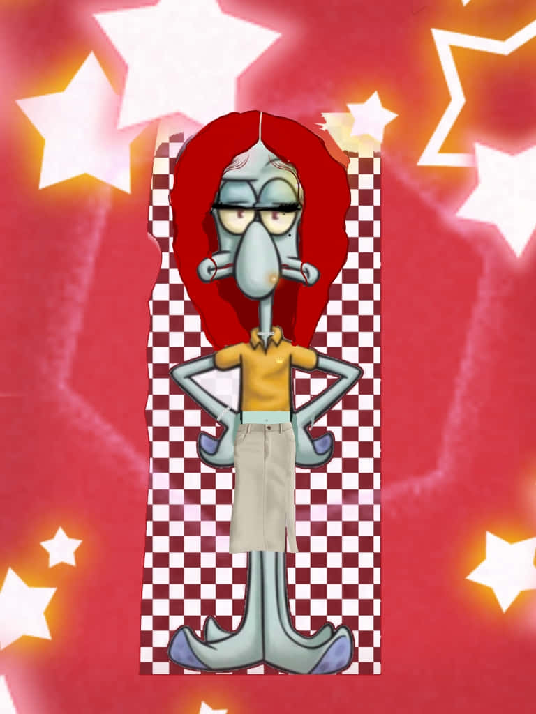 Baddie_ Squidward_ Stylized_ Pose Wallpaper