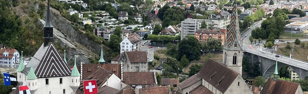 Baden Switzerland Aerial View Wallpaper