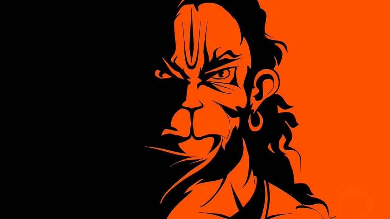 Bajrang Dal's Hanuman Minimalist Hd Wallpaper