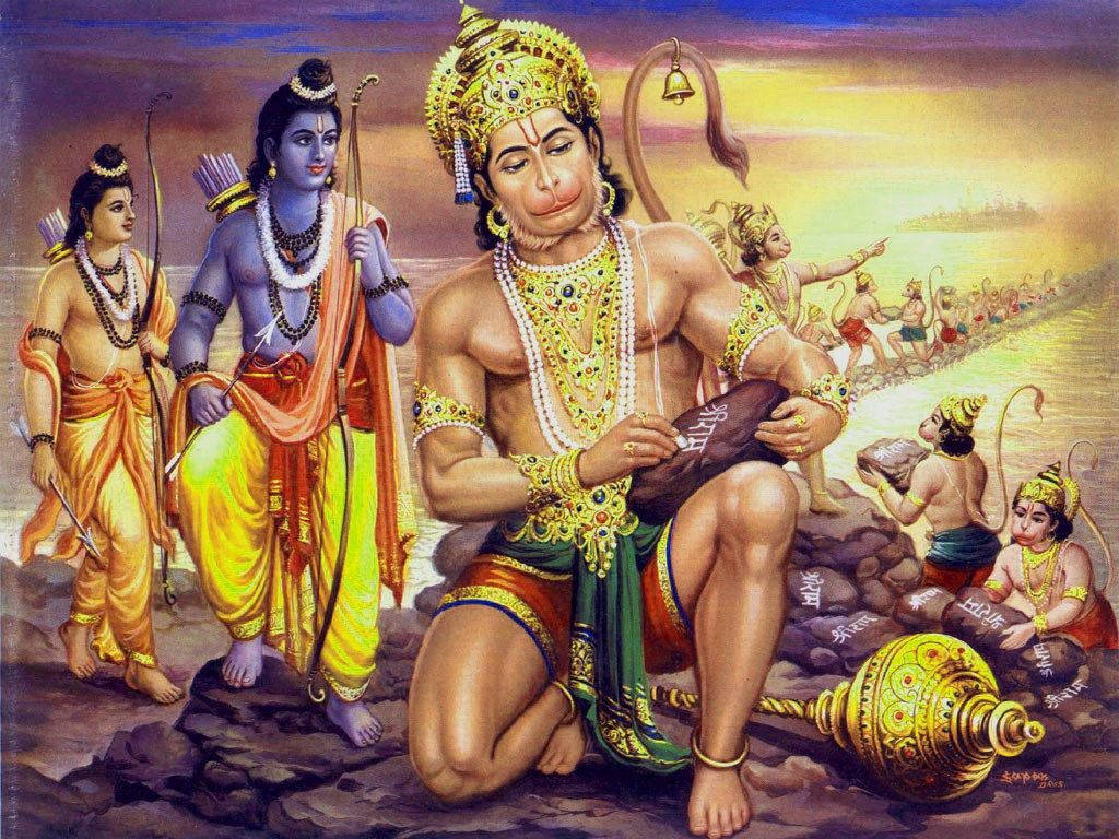 Bajrang Dal's Hanuman With Companions Hd Wallpaper