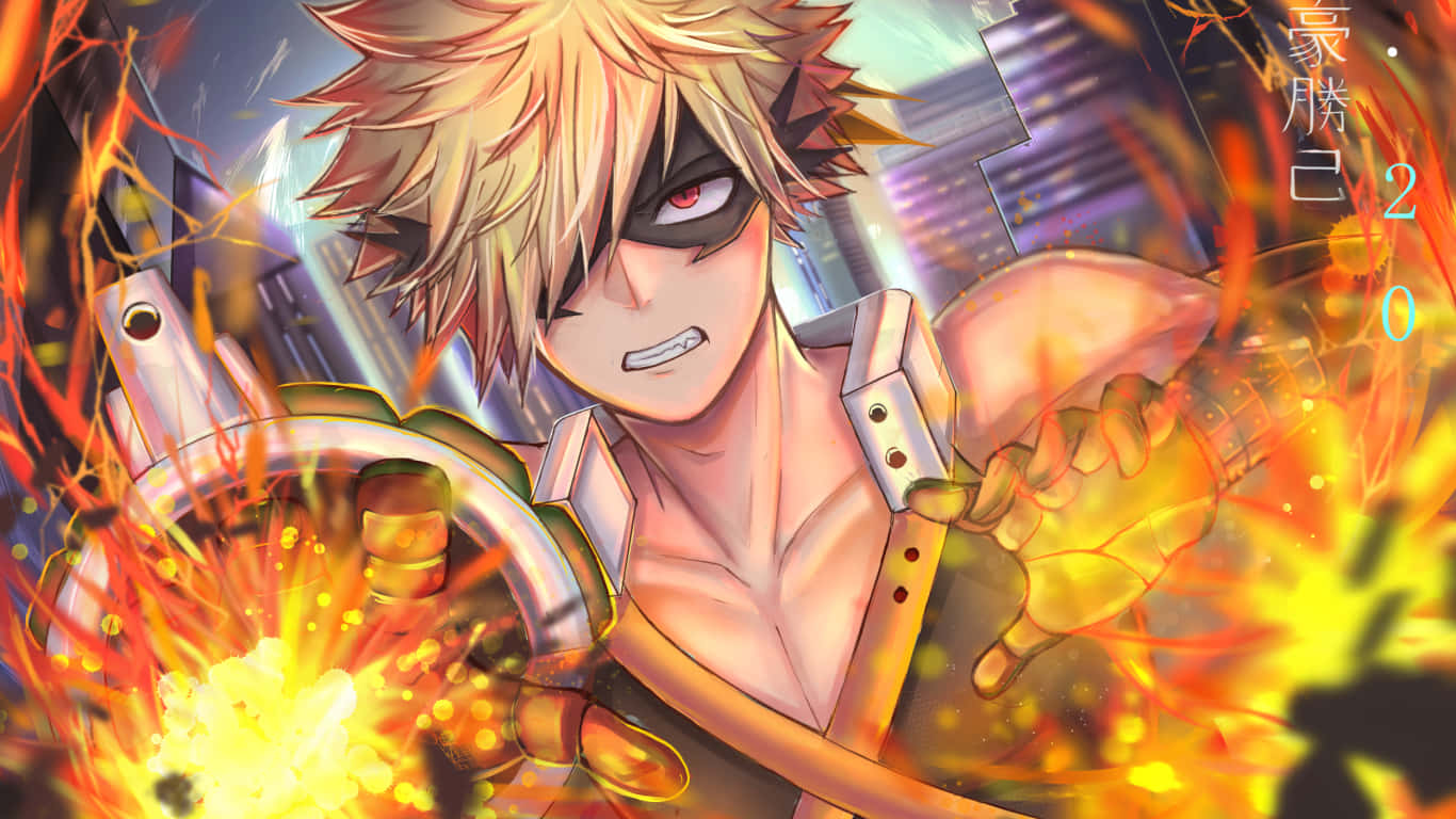 Bakugo Unleashes His Inner Strength Wallpaper