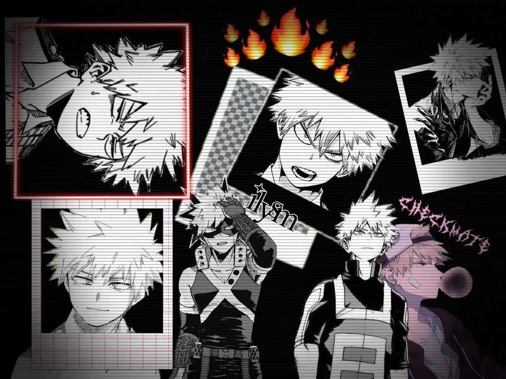 Bakugou Aesthetic Desktop Black And White Photos Wallpaper