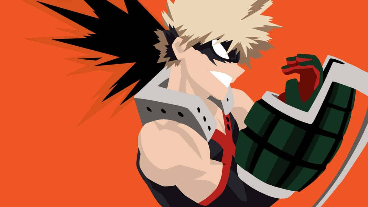 Bakugou Aesthetic Desktop Minimalist Hero Costume Wallpaper