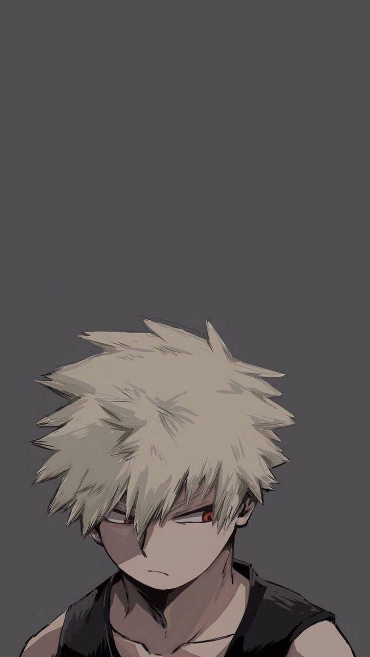 Bakugou Looking Gray Wallpaper