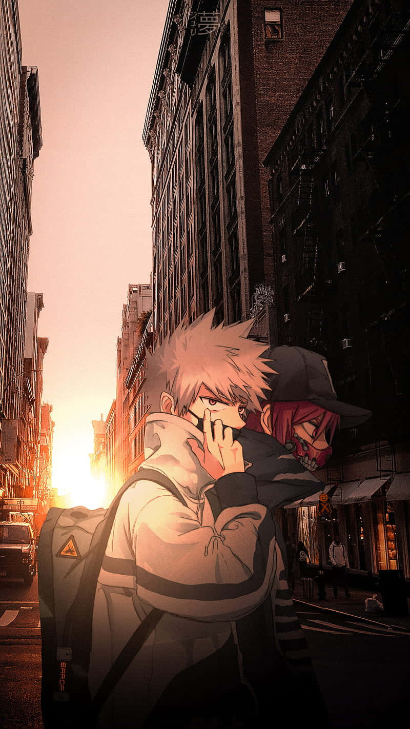 Bakugouand Kirishima Sunset Stroll Wallpaper