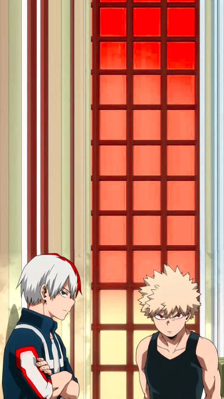 Bakugouand Todoroki Standoff Wallpaper