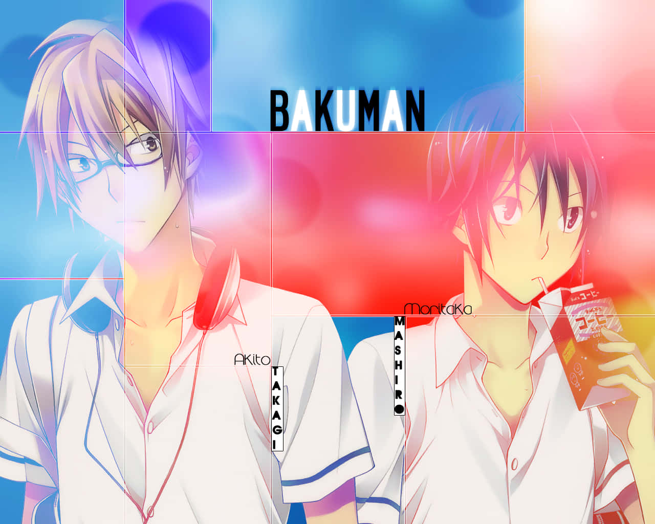 Bakuman Anime Characters Akitoand Moritaka Wallpaper