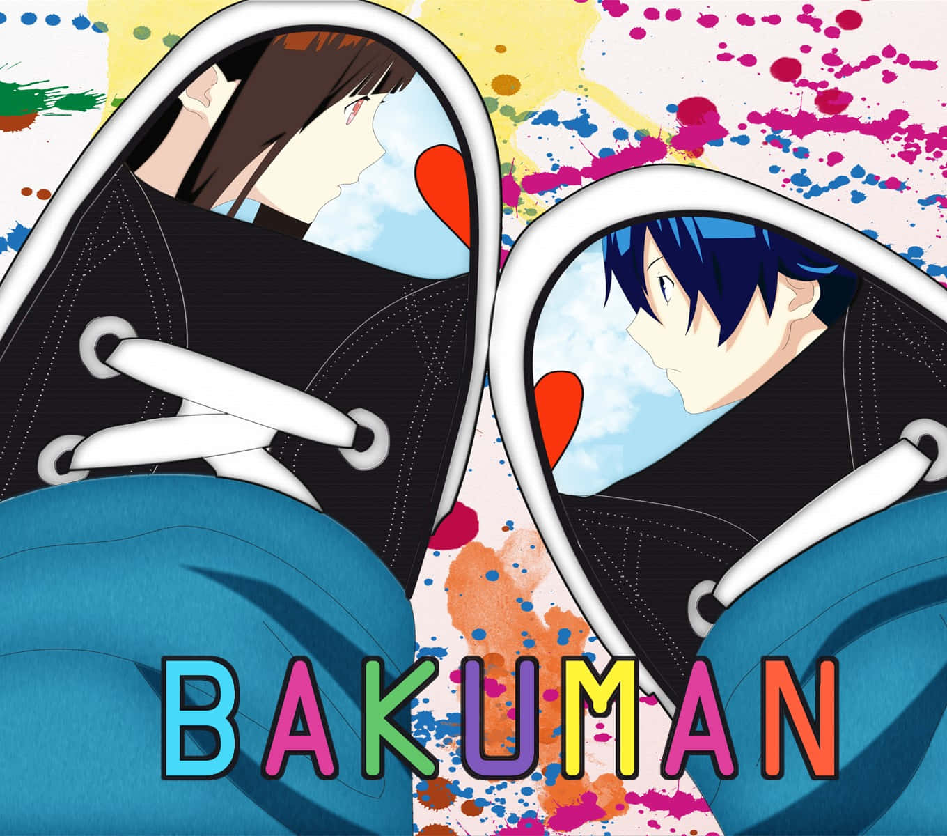 Bakuman Reflections Artistic Background Wallpaper