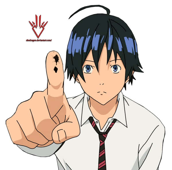 Bakuman's Moritaka Mashiro In Character Creation Moment Wallpaper