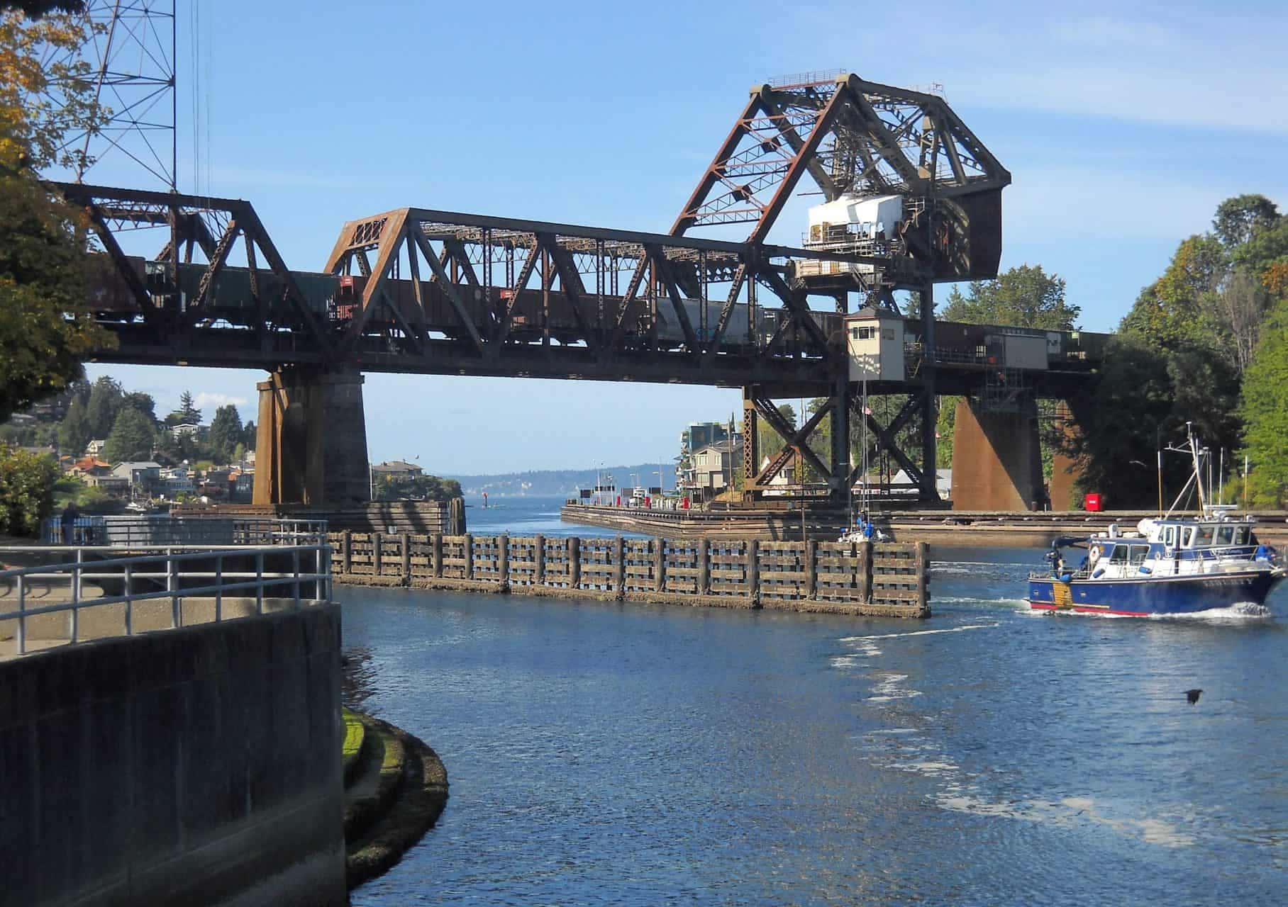 Ballard_ Locks_ Railroad_ Bridge_and_ Boat.jpg Wallpaper