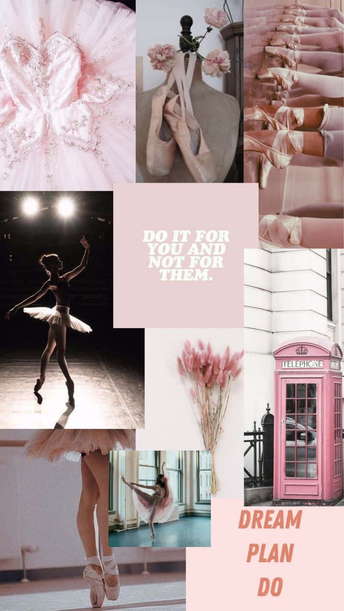 Ballet Inspired Collage Aesthetic Wallpaper